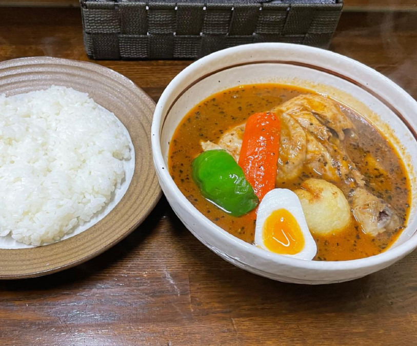 市場の中のカレー
