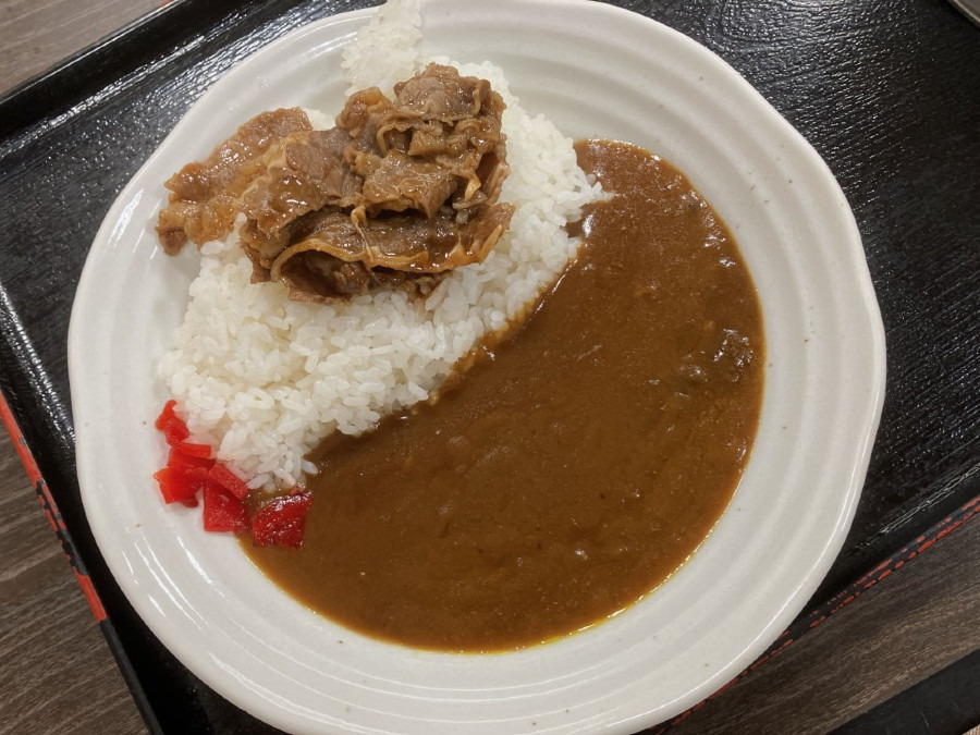 お風呂上りに焼肉カレー