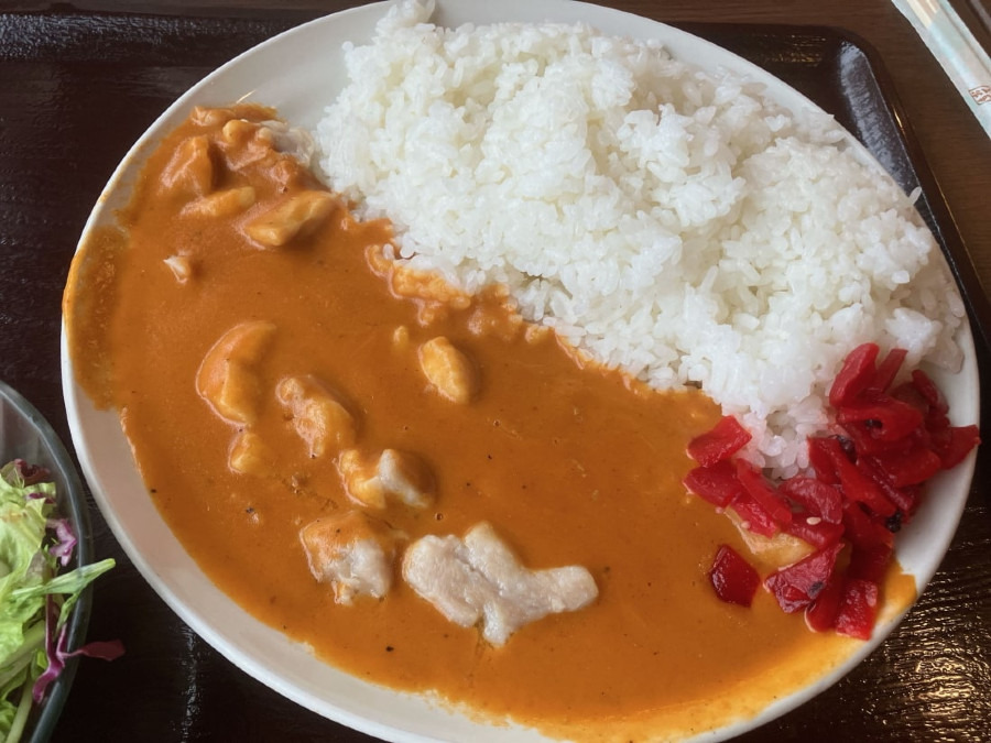 本格風チキンバターカレーをお風呂あがりに